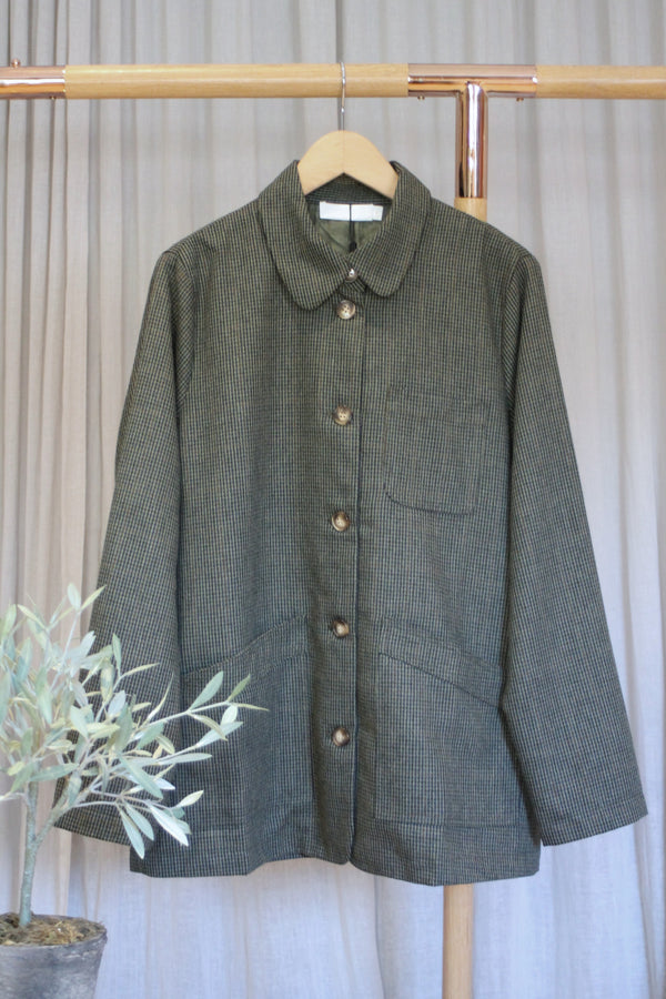 Houndstooth Jacket | Khaki