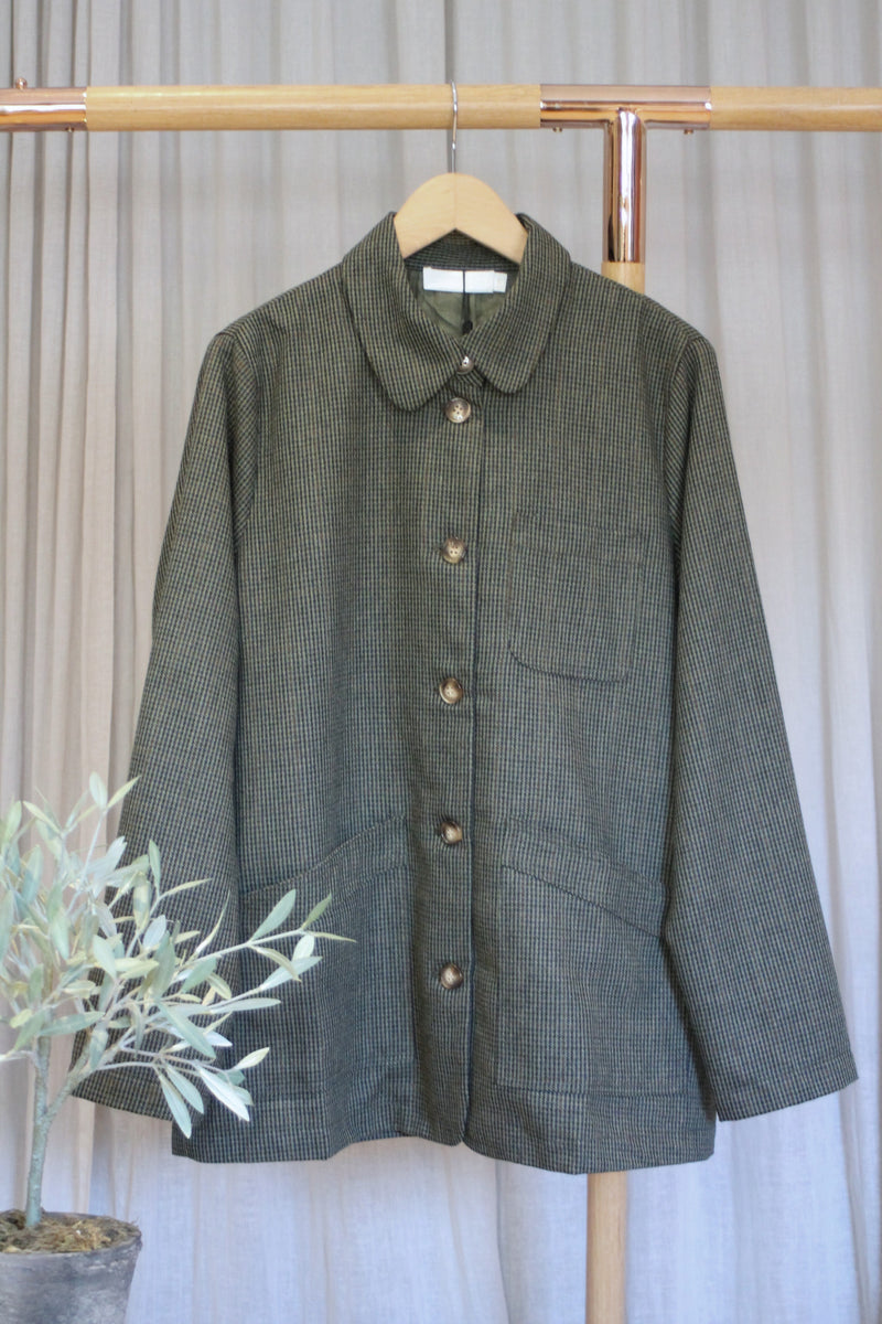Houndstooth Jacket | Khaki