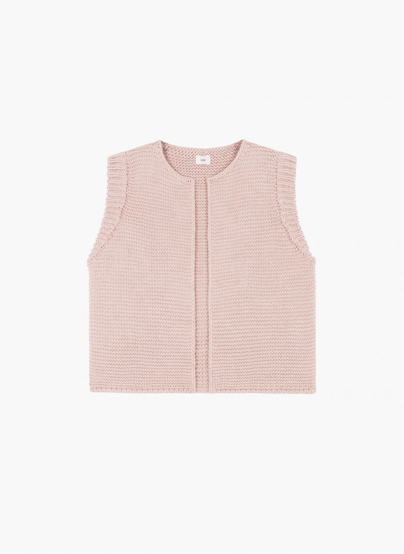 Sylvie Knitted Gilet | Pale Pink