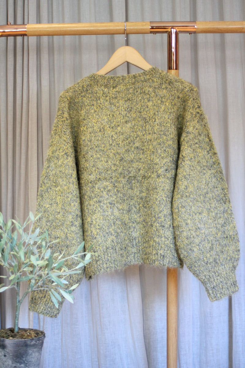 Marl Cardigan | Mustard