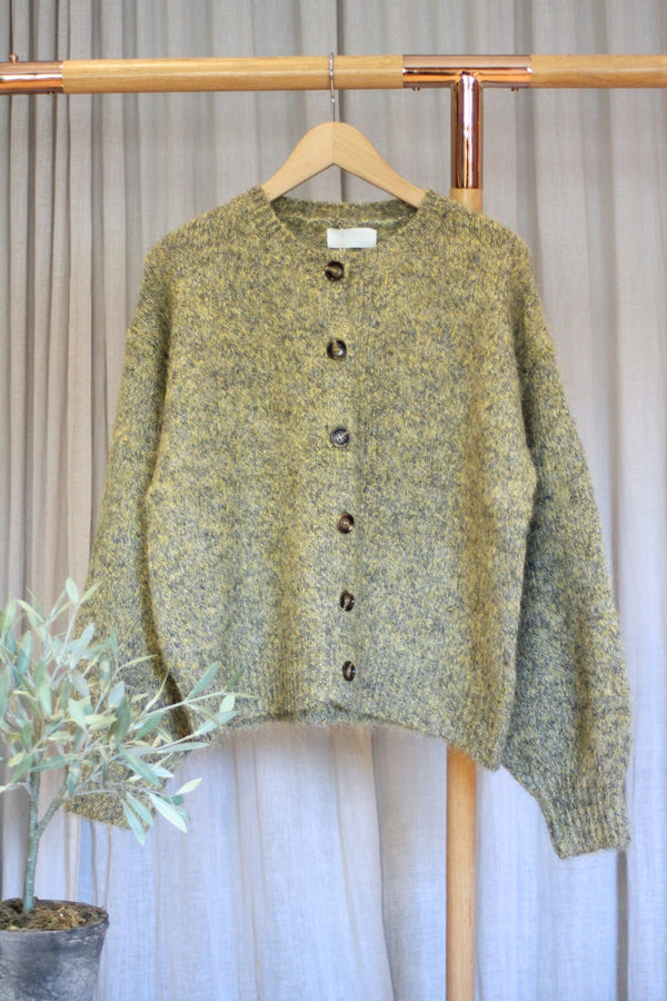 Marl Cardigan | Mustard