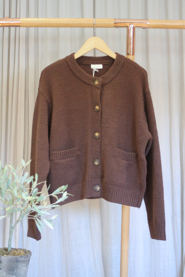 Pocket Cardigan | Chocolate