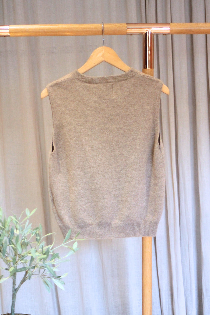 Cashmere Perfect Tank | Organic Lt Brown