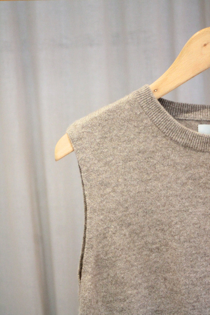 Cashmere Perfect Tank | Organic Lt Brown