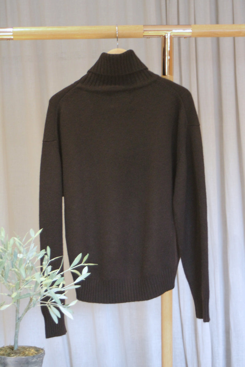 Oversized Cashmere Roll Collar | Bitter