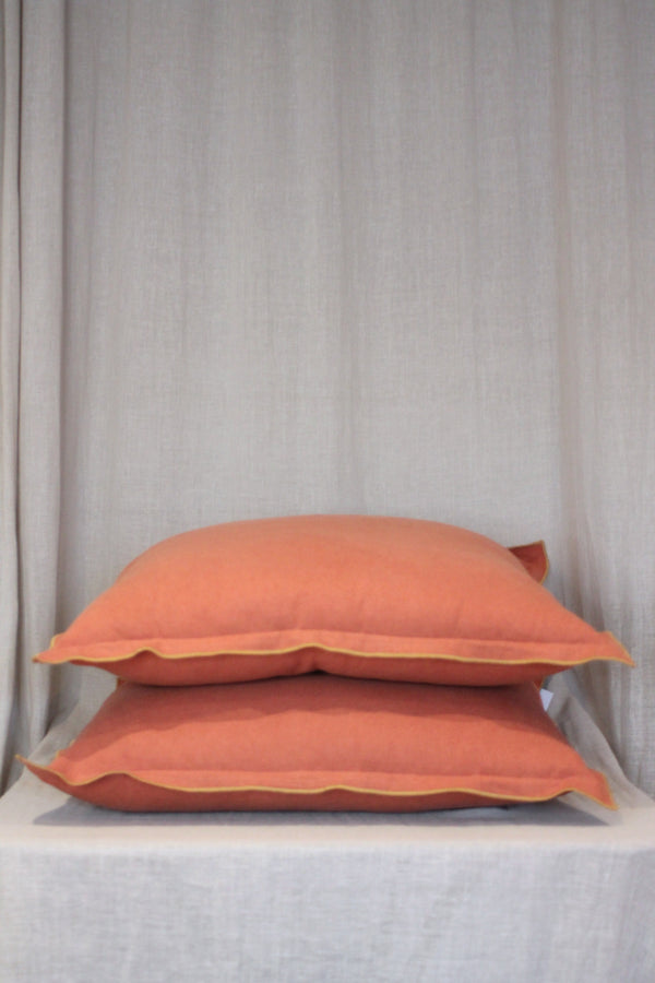 Cushion | Rust/Tobacco Linen Mix