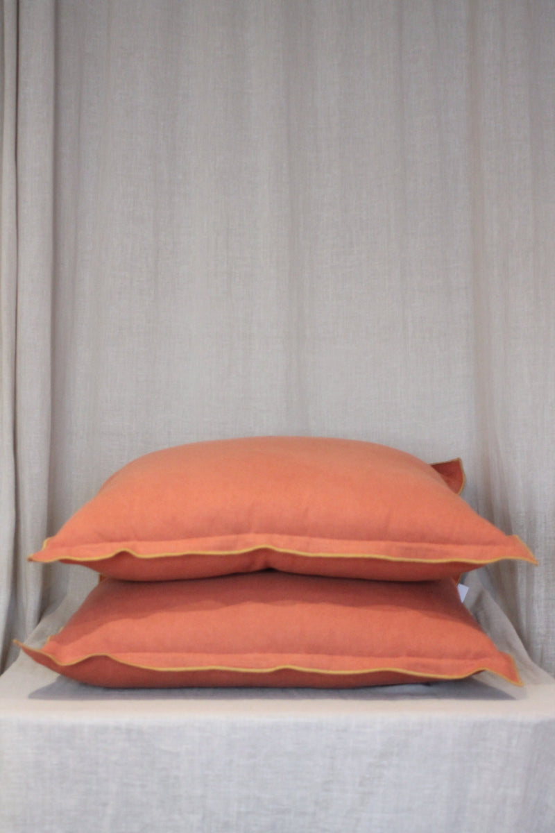 Cushion | Rust/Tobacco Linen Mix