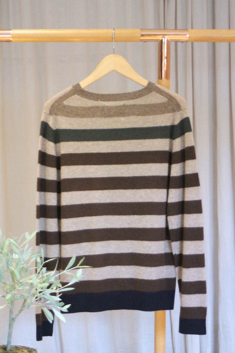 Stripe Cashmere Crew | Browns