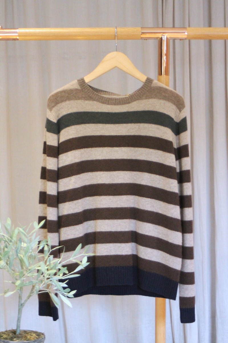 Stripe Cashmere Crew | Browns