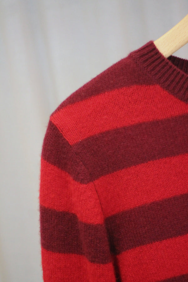 Stripe Crew | Burgundy/Dull Red