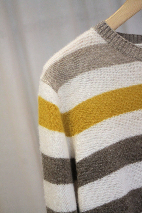 Stripe Crew | Oatmeal/Mustard