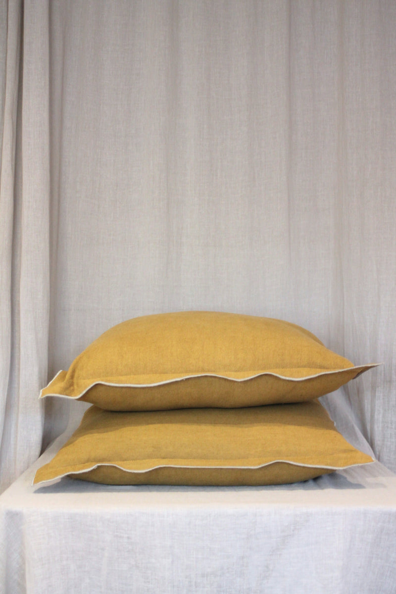Cushion | Tobacco/Grey Linen Mix