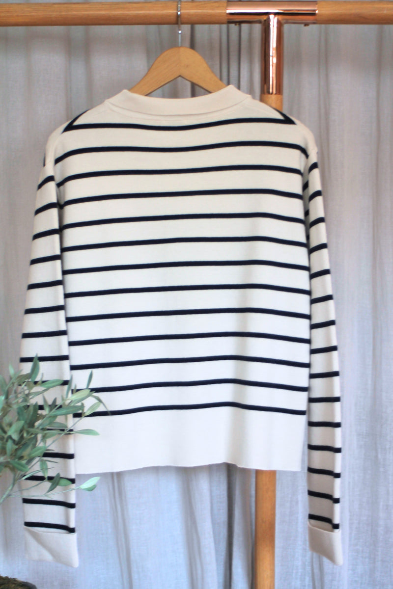 Valimao Knit | Ecru/Navy