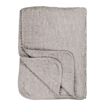 Quilt | Charcoal/White Stripe