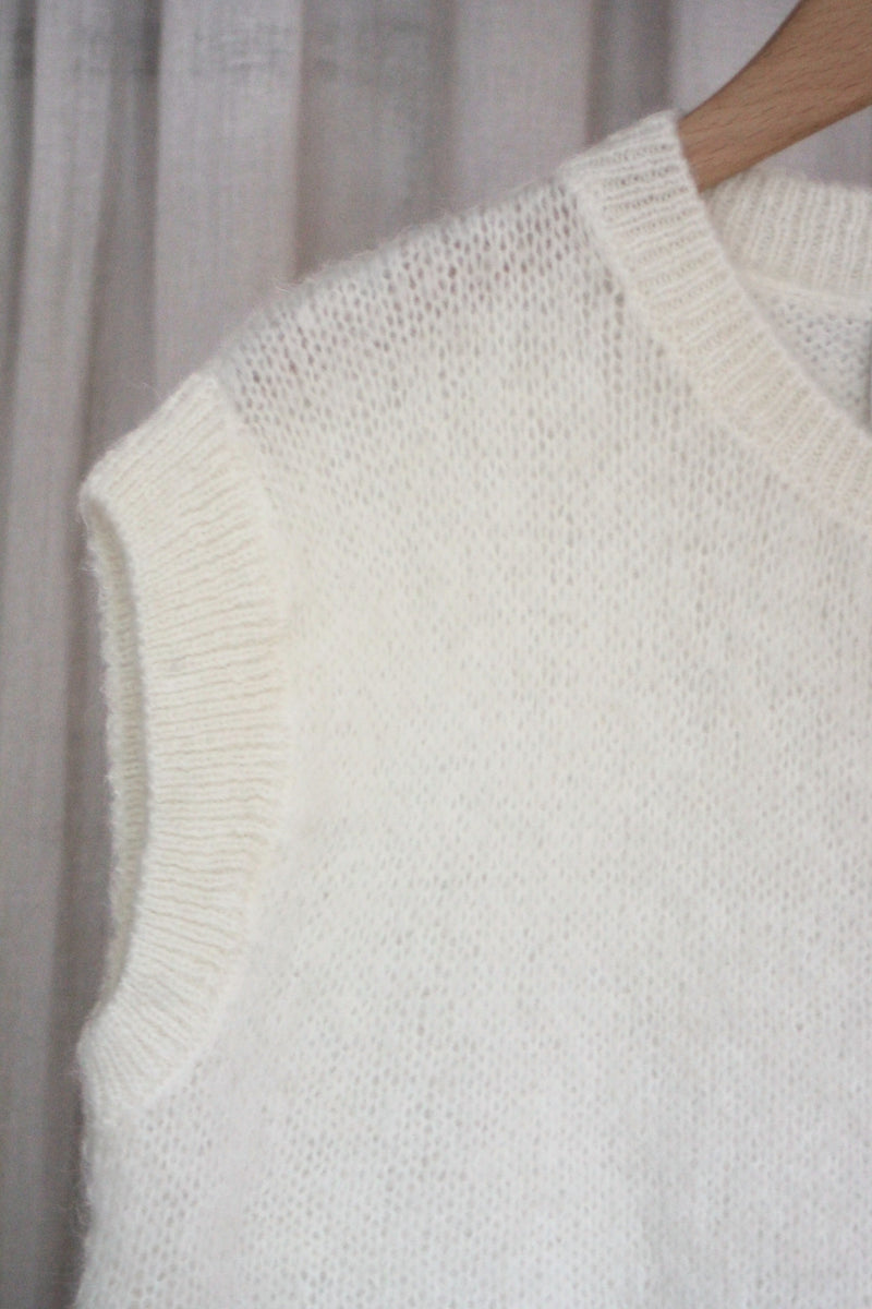 Zip Front Gilet | Ecru