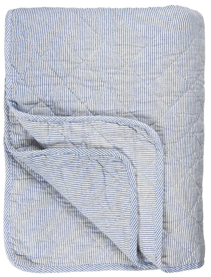 Quilt | Pale Blue/White Stripe