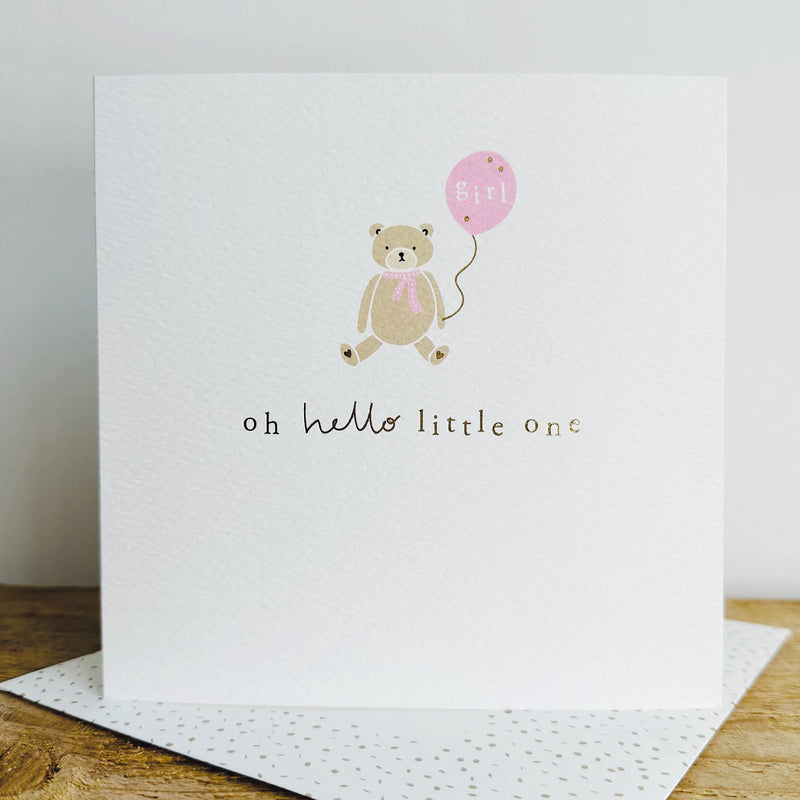 Hello Little One | Baby Girl Card