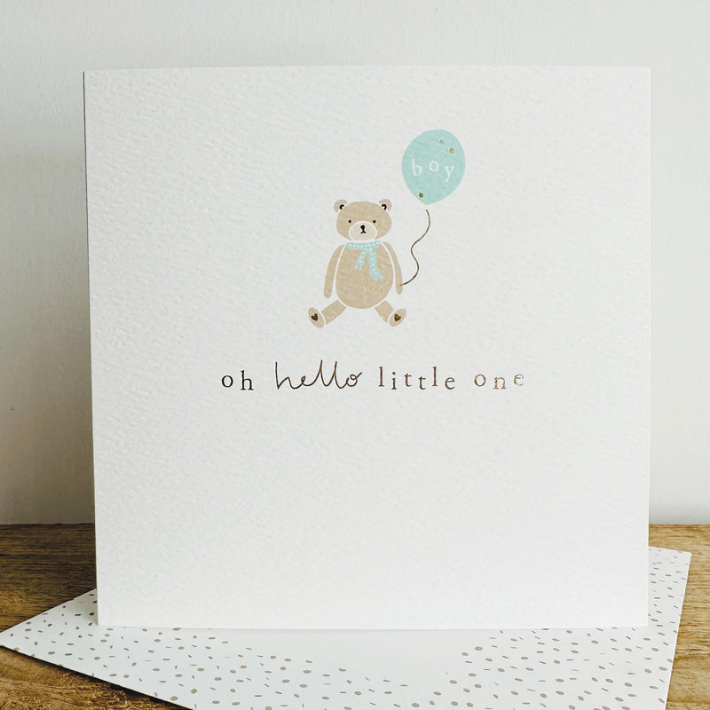 Hello Little One | Baby Boy Card