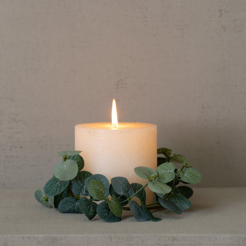 Frosted Eucalyptus Candle Ring